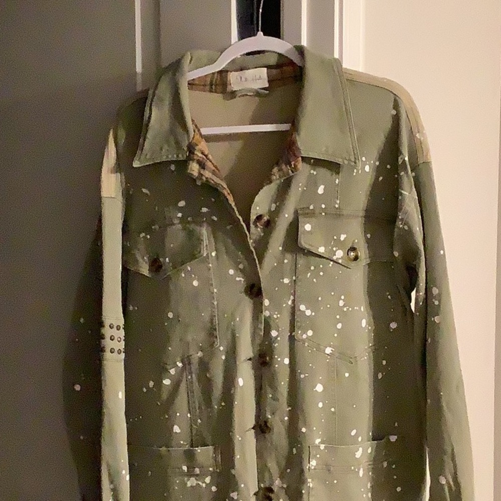 Green Splatter Paint Jacket